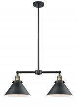 Innovations Lighting 209-BAB-M10-BK-LED - Briarcliff - 2 Light - 21 inch - Black Antique Brass - Stem Hung - Island Light