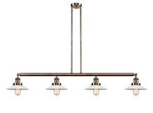 Innovations Lighting 214-AC-G1-LED - Halophane - 4 Light - 53 inch - Antique Copper - Stem Hung - Island Light