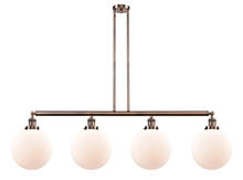 Innovations Lighting 214-AC-G201-10-LED - Beacon - 4 Light - 54 inch - Antique Copper - Stem Hung - Island Light