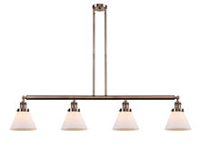 Innovations Lighting 214-AC-G41-LED - Cone - 4 Light - 52 inch - Antique Copper - Stem Hung - Island Light