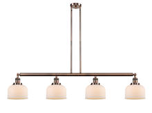 Innovations Lighting 214-AC-G71-LED - Bell - 4 Light - 53 inch - Antique Copper - Stem Hung - Island Light