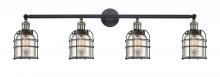 Innovations Lighting 215-BAB-G58-CE - Bell Cage - 4 Light - 43 inch - Black Antique Brass - Adjustable Bath Vanity Light