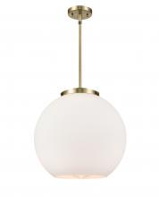 Innovations Lighting 221-1S-AB-G121-16-LED - Athens - 1 Light - 16 inch - Antique Brass - Cord hung - Pendant