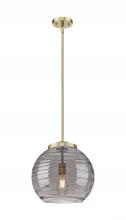 Innovations Lighting 221-1S-AB-G1213-14SM - Athens Deco Swirl - 1 Light - 14 inch - Antique Brass - Stem Hung - Pendant