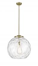 Innovations Lighting 221-1S-AB-G1215-18 - Athens Water Glass - 1 Light - 18 inch - Antique Brass - Cord hung - Pendant