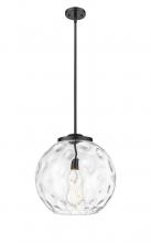 Innovations Lighting 221-1S-BK-G1215-16 - Athens Water Glass - 1 Light - 16 inch - Matte Black - Cord hung - Pendant