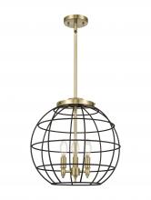 Innovations Lighting 221-3S-AB-CE-16-BK - Lake Placid - 3 Light - 16 inch - Antique Brass - Multi Pendant