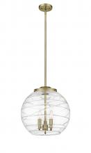 Innovations Lighting 221-3S-AB-G1213-16 - Athens Deco Swirl - 3 Light - 16 inch - Antique Brass - Cord hung - Pendant