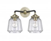 Innovations Lighting 284-2W-BAB-G142-LED - Chatham - 2 Light - 14 inch - Black Antique Brass - Bath Vanity Light
