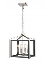 Innovations Lighting 376-4CR-BPN-12 - Wiscoy - 4 Light - 12 inch - Black Polished Nickel - Chain Hung - Pendant