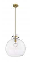 Innovations Lighting 410-1PL-BB-G410-14CL - Newton Sphere - 1 Light - 14 inch - Brushed Brass - Cord hung - Pendant
