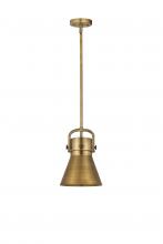 Innovations Lighting 410-1SS-BB-M411-8BB - Newton Cone - 1 Light - 8 inch - Brushed Brass - Multi Pendant