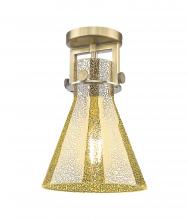 Innovations Lighting 411-1F-BB-G411-8ME - Newton Cone - 1 Light - 8 inch - Brushed Brass - Flush Mount