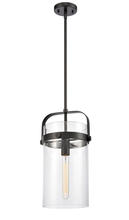 Innovations Lighting 413-1S-BK-8CL - Pilaster - 1 Light - 9 inch - Matte Black - Cord hung - Mini Pendant