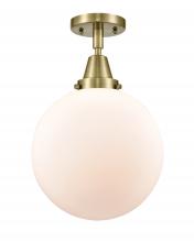 Innovations Lighting 447-1C-AB-G201-10-LED - Beacon - 1 Light - 10 inch - Antique Brass - Flush Mount