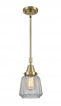 Innovations Lighting 447-1S-AB-G142-LED - Chatham - 1 Light - 7 inch - Antique Brass - Mini Pendant
