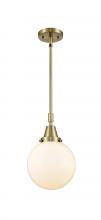 Innovations Lighting 447-1S-AB-G201-8-LED - Beacon - 1 Light - 8 inch - Antique Brass - Mini Pendant