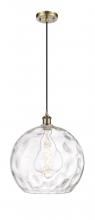 Innovations Lighting 516-1P-AB-G1215-14-LED - Athens Water Glass - 1 Light - 13 inch - Antique Brass - Cord hung - Pendant