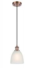 Innovations Lighting 516-1P-AC-G381-LED - Castile - 1 Light - 6 inch - Antique Copper - Cord hung - Mini Pendant