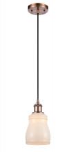 Innovations Lighting 516-1P-AC-G391-LED - Ellery - 1 Light - 5 inch - Antique Copper - Cord hung - Mini Pendant