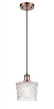 Innovations Lighting 516-1P-AC-G402-LED - Niagara - 1 Light - 7 inch - Antique Copper - Cord hung - Mini Pendant