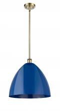 Innovations Lighting 516-1S-AB-MBD-16-BL-LED - Plymouth - 1 Light - 16 inch - Antique Brass - Pendant