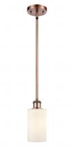 Innovations Lighting 516-1S-AC-G801-LED - Clymer - 1 Light - 4 inch - Antique Copper - Mini Pendant