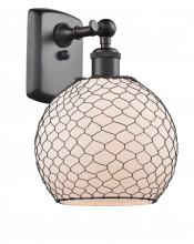 Innovations Lighting 516-1W-OB-G121-8CBK-LED - Farmhouse Chicken Wire - 1 Light - 8 inch - Oil Rubbed Bronze - Sconce