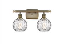 Innovations Lighting 516-2W-AB-G1215-6-LED - Athens Water Glass - 2 Light - 16 inch - Antique Brass - Bath Vanity Light