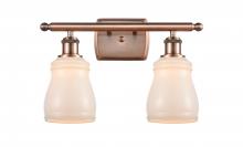 Innovations Lighting 516-2W-AC-G391-LED - Ellery - 2 Light - 15 inch - Antique Copper - Bath Vanity Light