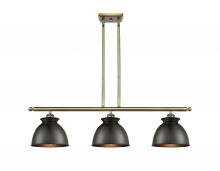 Innovations Lighting 516-3I-AB-M14-BK-LED - Adirondack - 3 Light - 36 inch - Antique Brass - Cord hung - Island Light