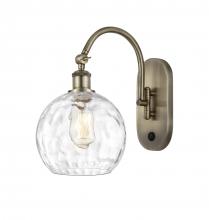 Innovations Lighting 518-1W-AB-G1215-8 - Athens Water Glass - 1 Light - 8 inch - Antique Brass - Sconce