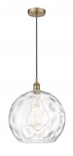 Innovations Lighting 616-1P-AB-G1215-14-LED - Athens Water Glass - 1 Light - 13 inch - Antique Brass - Cord hung - Pendant
