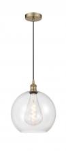 Innovations Lighting 616-1P-AB-G122-12-LED - Athens - 1 Light - 12 inch - Antique Brass - Cord hung - Mini Pendant