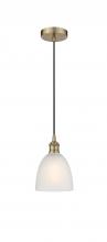 Innovations Lighting 616-1P-AB-G381-LED - Castile - 1 Light - 6 inch - Antique Brass - Cord hung - Mini Pendant