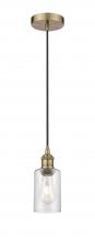 Innovations Lighting 616-1P-AB-G804 - Clymer - 1 Light - 4 inch - Antique Brass - Cord hung - Mini Pendant