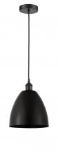 Innovations Lighting 616-1P-BK-MBD-9-BK-LED - Bristol - 1 Light - 9 inch - Matte Black - Cord hung - Mini Pendant
