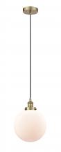 Innovations Lighting 616-1PH-AB-G201-10-LED - Beacon - 1 Light - 10 inch - Antique Brass - Cord hung - Mini Pendant