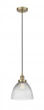 Innovations Lighting 616-1PH-AB-G222-LED - Seneca Falls - 1 Light - 10 inch - Antique Brass - Cord hung - Mini Pendant