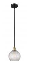 Innovations Lighting 616-1S-BAB-G122C-8CL - Athens - 1 Light - 8 inch - Black Antique Brass - Cord hung - Mini Pendant