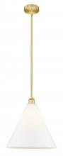Innovations Lighting 616-1S-SG-GBC-161 - Berkshire - 1 Light - 16 inch - Satin Gold - Cord hung - Pendant