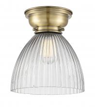 Innovations Lighting 623-1F-AB-G222-LED - Seneca Falls - 1 Light - 10 inch - Antique Brass - Flush Mount