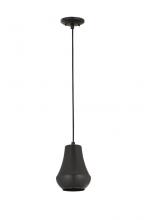Innovations Lighting 654-1P-BK-7-LED - Hartford - 1 Light - 7 inch - Matte Black - Cord hung - Mini Pendant