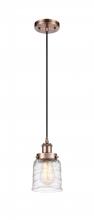 Innovations Lighting 916-1P-AC-G513-LED - Bell - 1 Light - 5 inch - Antique Copper - Cord hung - Mini Pendant
