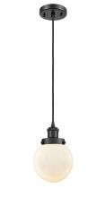 Innovations Lighting 916-1P-BK-G201-6-LED - Beacon - 1 Light - 6 inch - Matte Black - Cord hung - Mini Pendant
