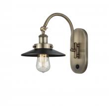 Innovations Lighting 918-1W-AB-M6-LED - Railroad - 1 Light - 8 inch - Antique Brass - Sconce