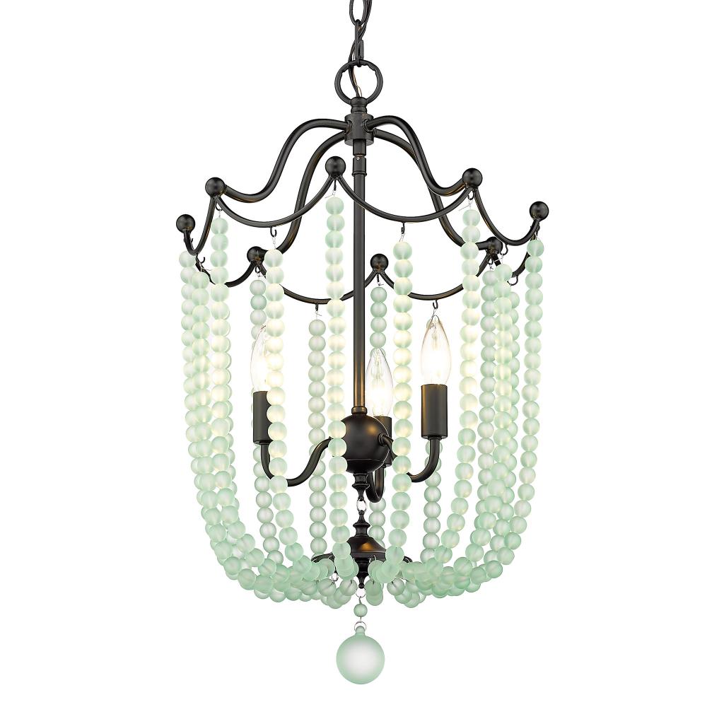 Tiara 3-Light Pendant in Matte Black