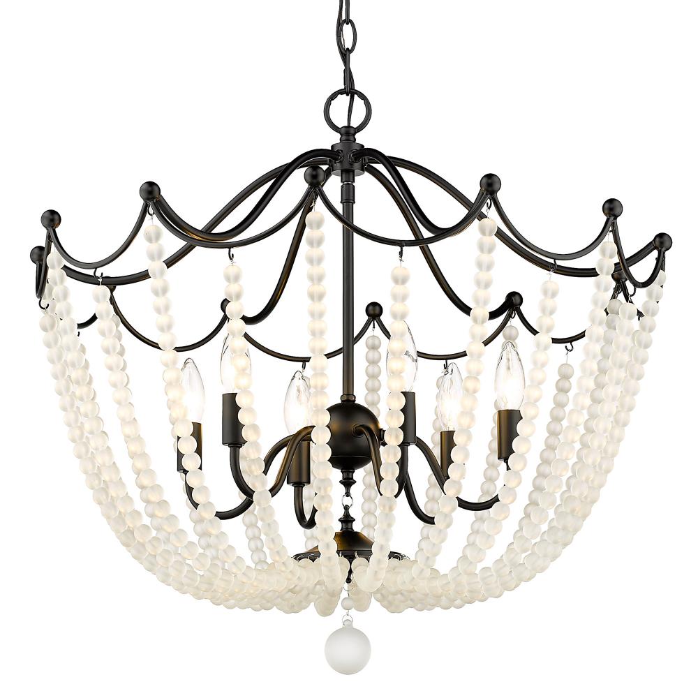 Tiara 6-Light Pendant in Matte Black