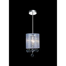 CWI Lighting 5062P6C-1 (Clear + W) - Radiant 1 Light Drum Shade Mini Pendant With Chrome Finish