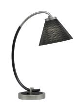 Toltec Company 57-GPMB-4059 - Desk Lamp, Graphite & Matte Black Finish, 7&#34; Black Matrix Glass